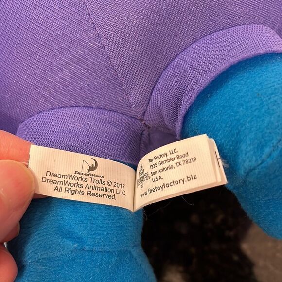 The Toy Factory Dreamworks Trolls 2016 Plush Blue Hair Doll Stuffed Toy … - Picture 5 of 5